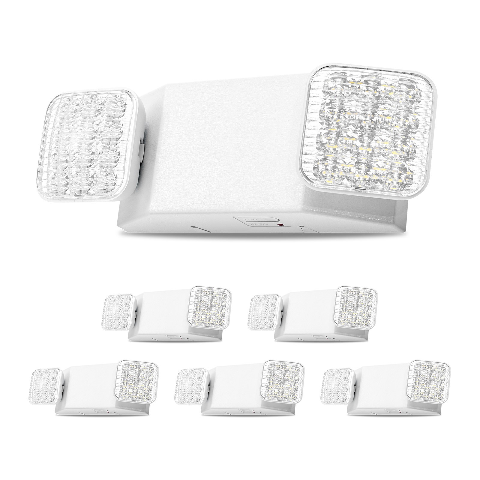 Uimoso 6 Pack Emergency LED Lights with Battery Backup for Commercial Use