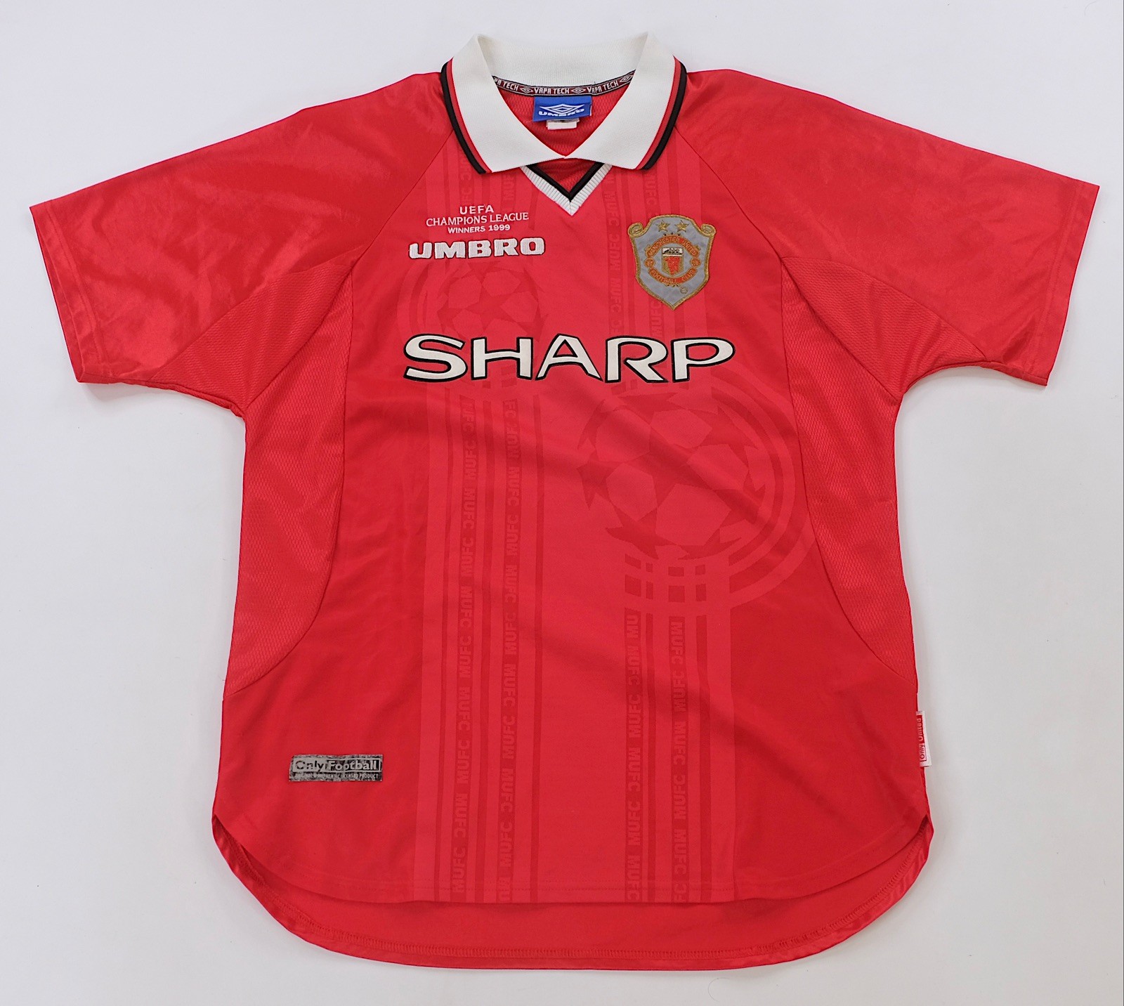 Rare VTG UMBRO Manchester United Champions League Winners 1999-2000 Jersey 90s L