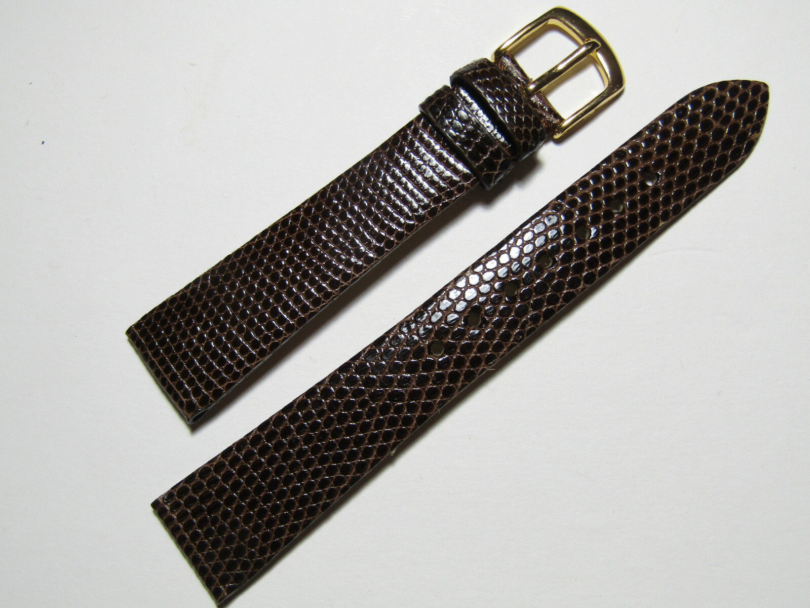 Hadley-Roma MS700 17mm Watch Strap Men\'s Brown Genuine Lizard