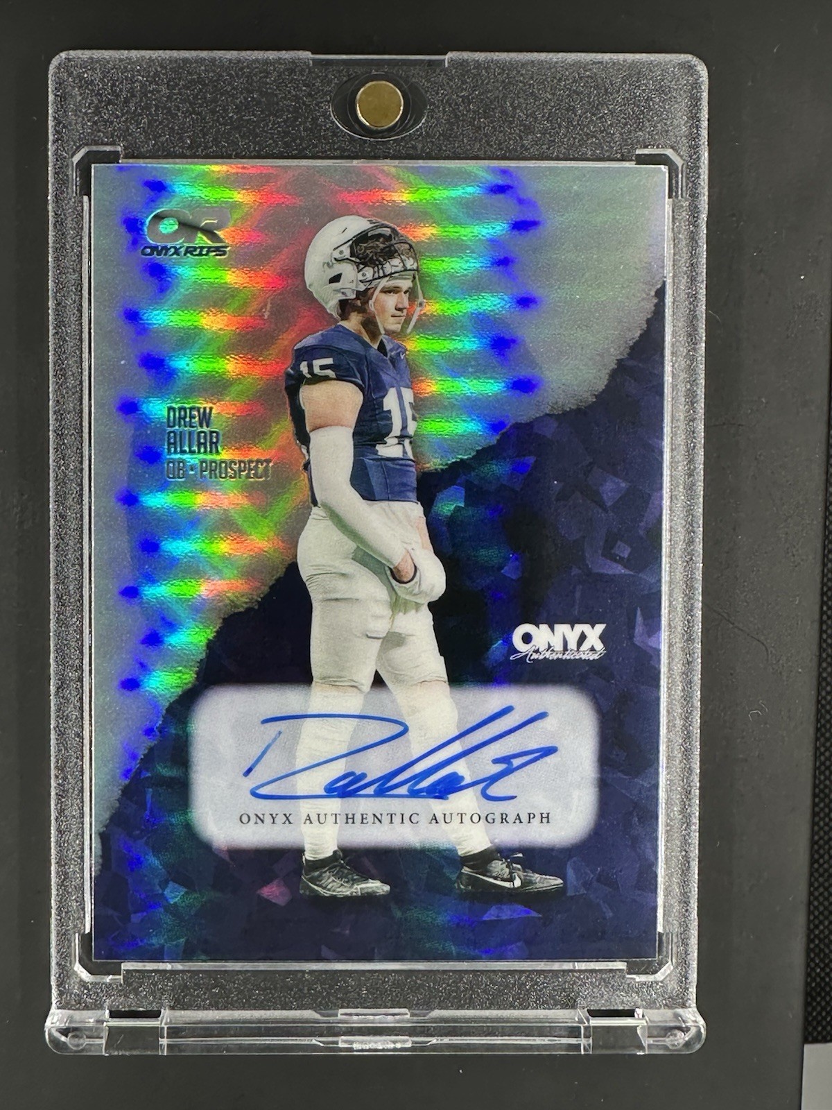 /50 Drew Allar Auto Refractor 2024 Onyx Rips Penn State Rookie Pittsburgh