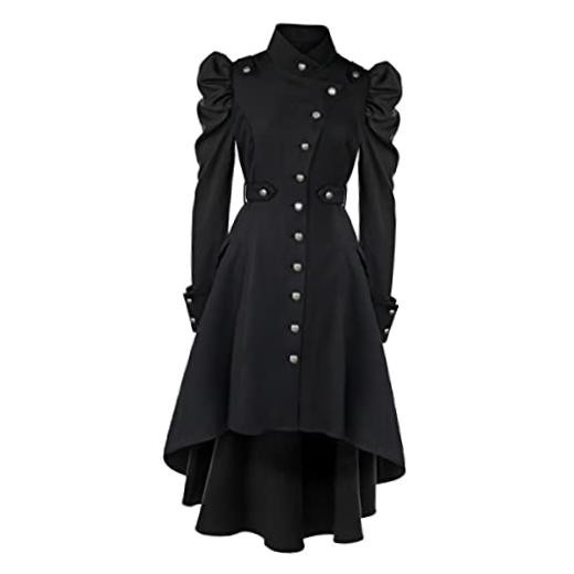 Oiefeen Women’s Gothic Victorian Witch Medieval Long Coat Large Black Oiefeen Women’s Gothic Victorian Witch Medieval Long Coat Large Black