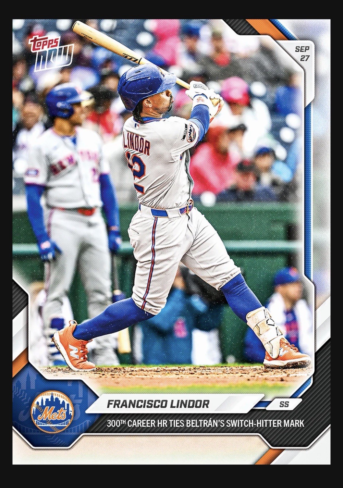 Francisco Lindor 2026 MLB Topps NOW #730 Mets 300th Career Home Run PRESALE