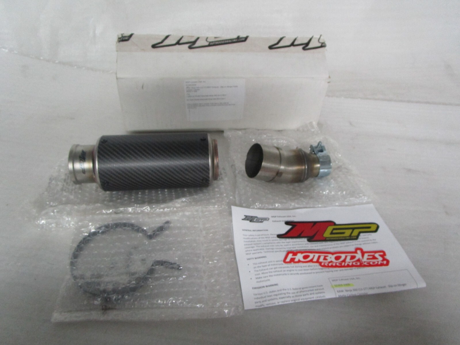 13-17 Kawasaki EX300 Ninja 300 Hotbodies MGP Stinger Slip-On Muffler 13-17 Kawasaki EX300 Ninja 300 Hotbodies MGP Stinger Slip-On Muffler