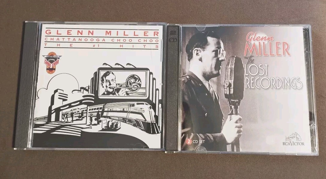 Lot of 2 Vintage 1990s Glenn Miller Music CD\'s Lost Recordings & The #1 Hits