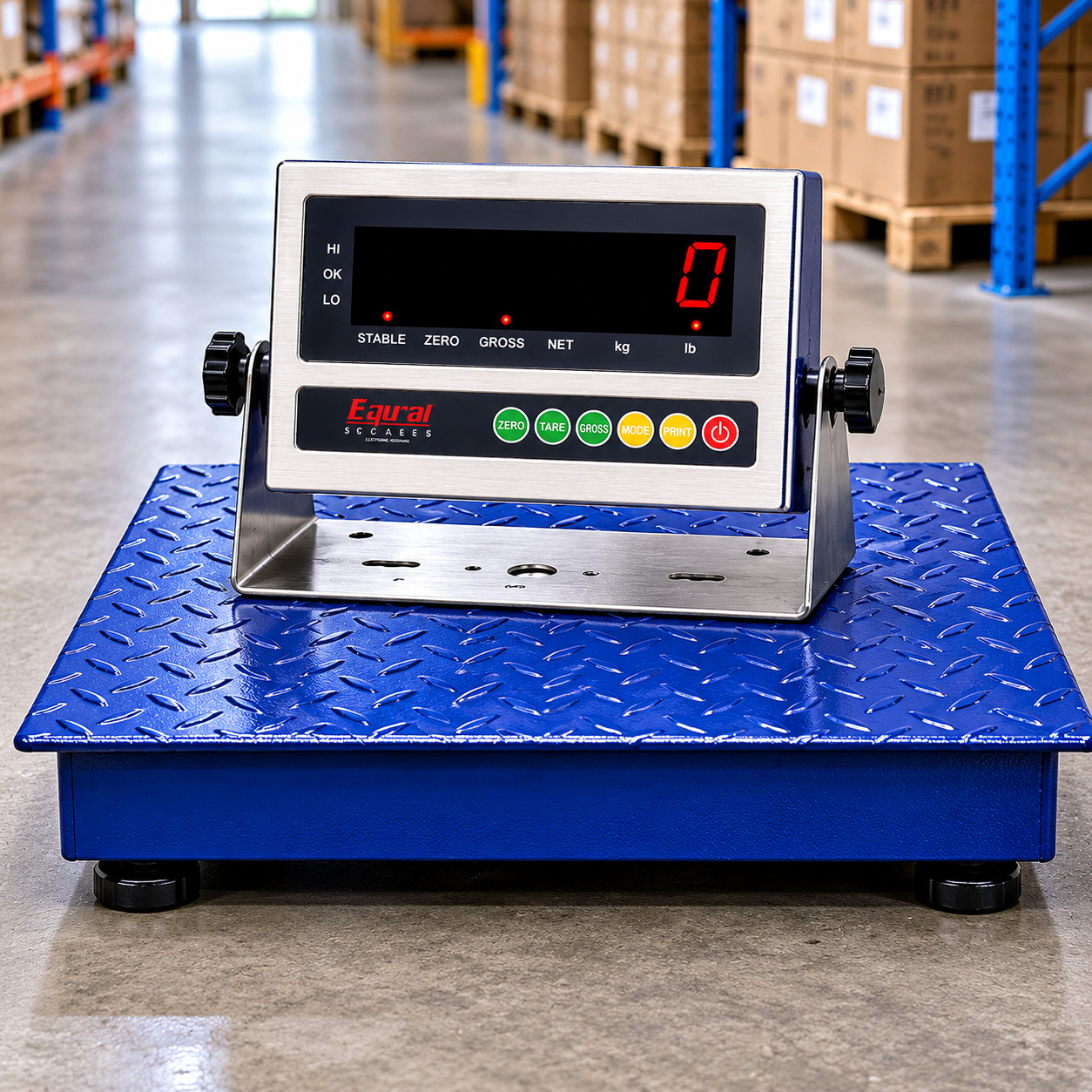 NTEP 2'x2' Heavy Duty Floor Scale 1000 lb 0.2 lb Industrial Warehouse Pallet