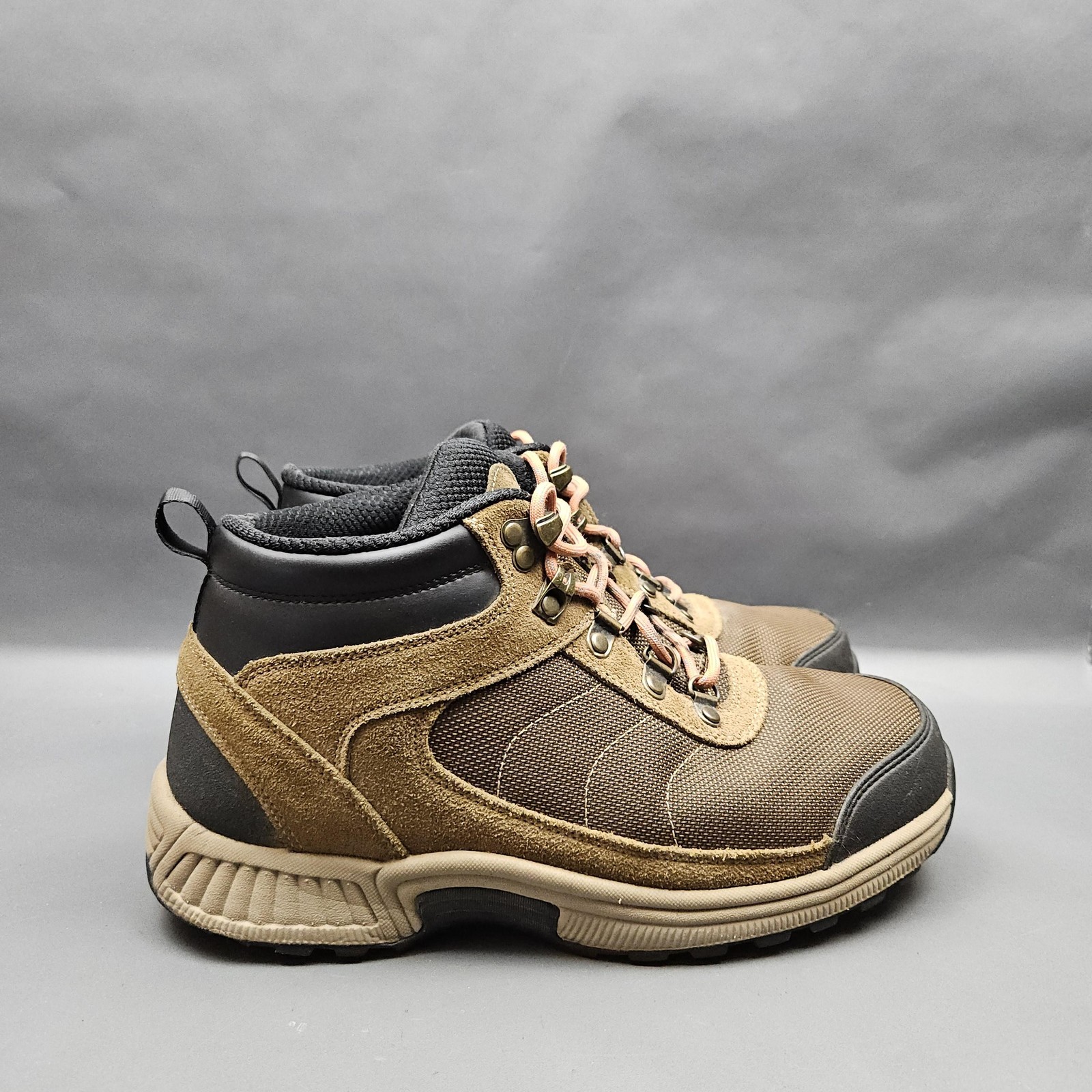 Orthofeet Delta 882 Boots Womens 9.5 EE X-Wide Brown Leather Hiking Orthopedic