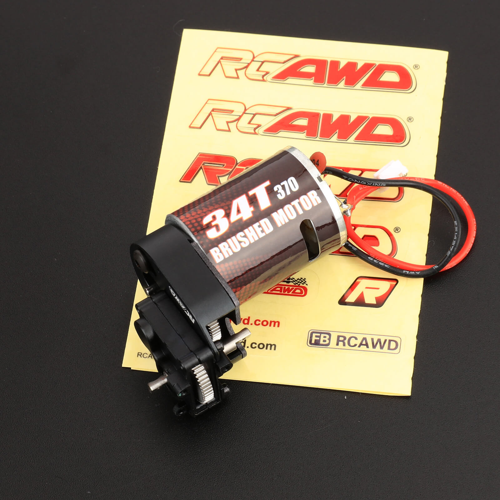 RCAWD 370 Motor Transmission Assembled Set for Axial 1/24 SCX24 crawlers