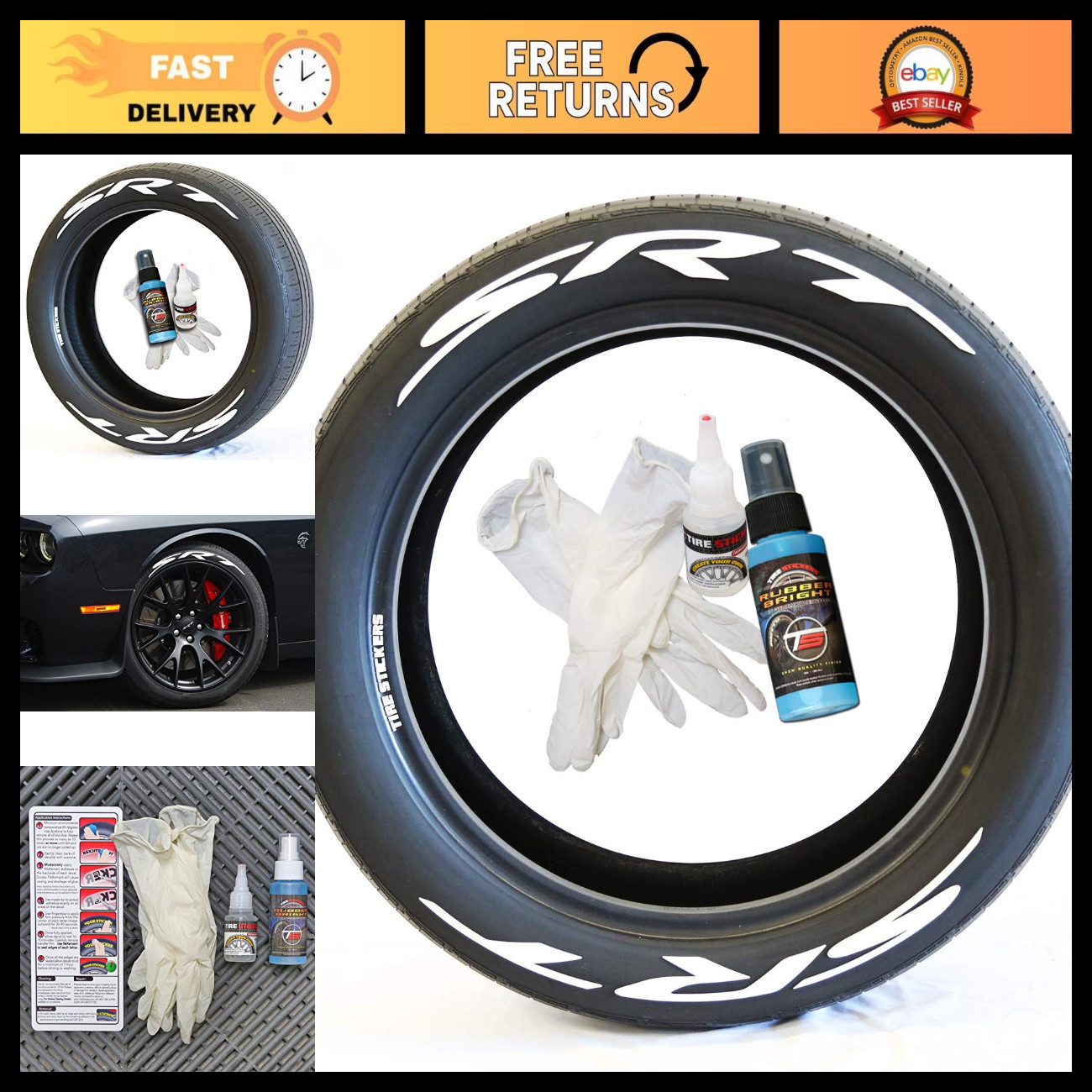Tire Stickers SRT Logo - DIY Tire Lettering for 14-16 Tire Stickers SRT Logo - DIY Tire Lettering for 14-16