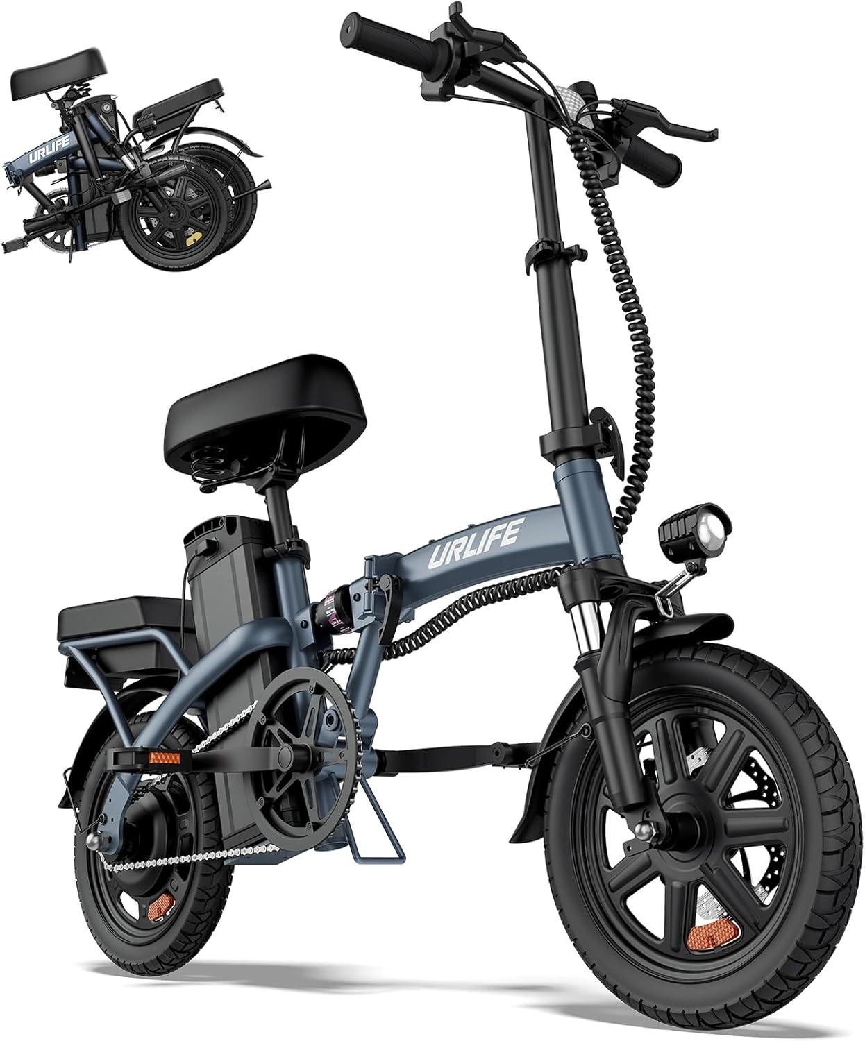 URLIFE F1L 14'' FoldingElectric Bike for Adult City Ebike 500W 20MPH 3 Speed USA