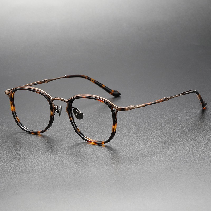 Vintage Round Reading Glasses Pure Titanium Acetate Readers Men Women Eyeglasses