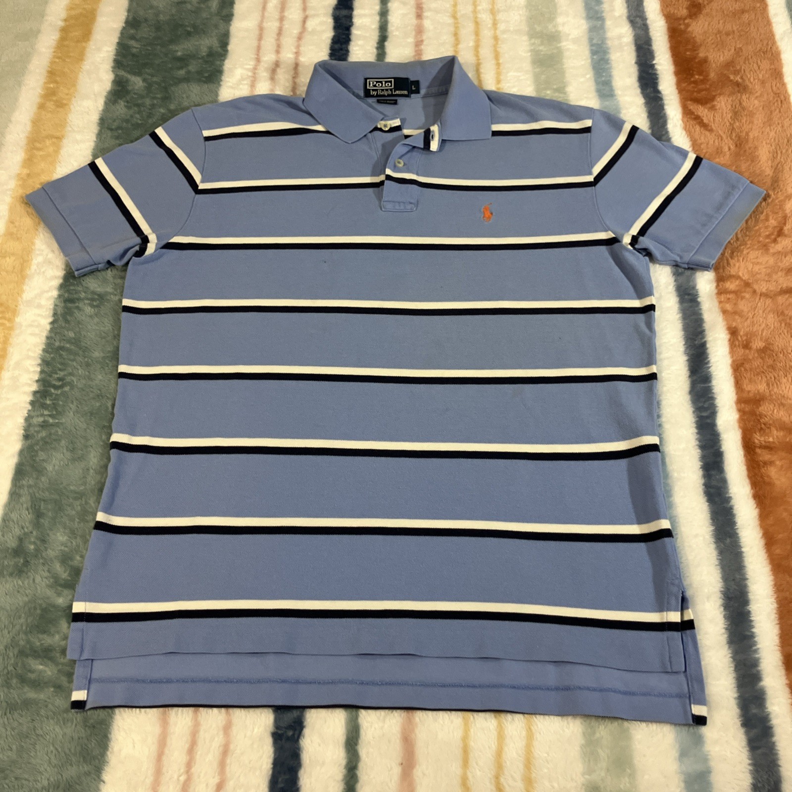 Vtg Polo Ralph Lauren Shirt Mens Large Blue Cotton Logo Preppy 90s Y2K 803 Vtg Polo Ralph Lauren Shirt Mens Large Blue Cotton Logo Preppy 90s Y2K 803