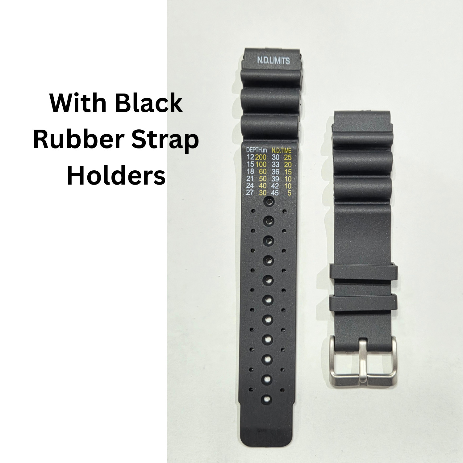 ND Limits Diver Black Silicone 20mm 22mm 24mm For Seiko SKX Strap Citizen Casio ND Limits Diver Black Silicone 20mm 22mm 24mm For Seiko SKX Strap Citizen Casio