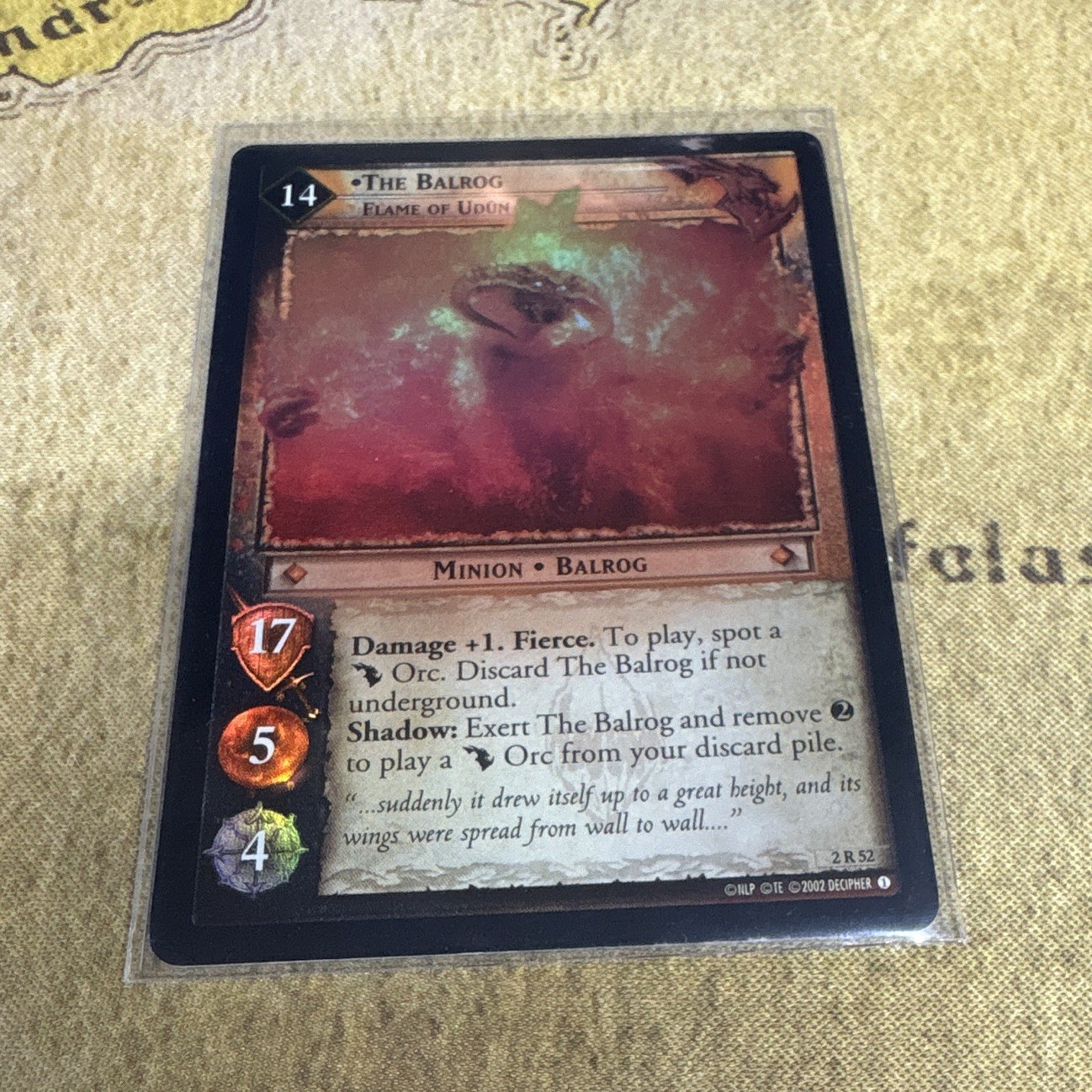 LotR Decipher Lord of the Rings TCG FOIL The Balrog Minion 2R52 Foil Rare LotR Decipher Lord of the Rings TCG FOIL The Balrog Minion 2R52 Foil Rare