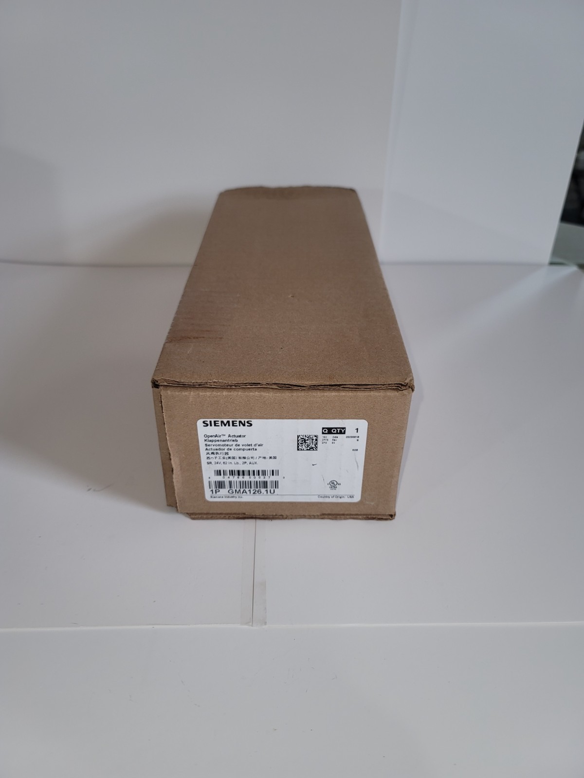 SIEMENS GMA126.1U OPENAIR ACTUATOR SR 24V 62 IN LB 2P AUX BRAND NEW IN BOX