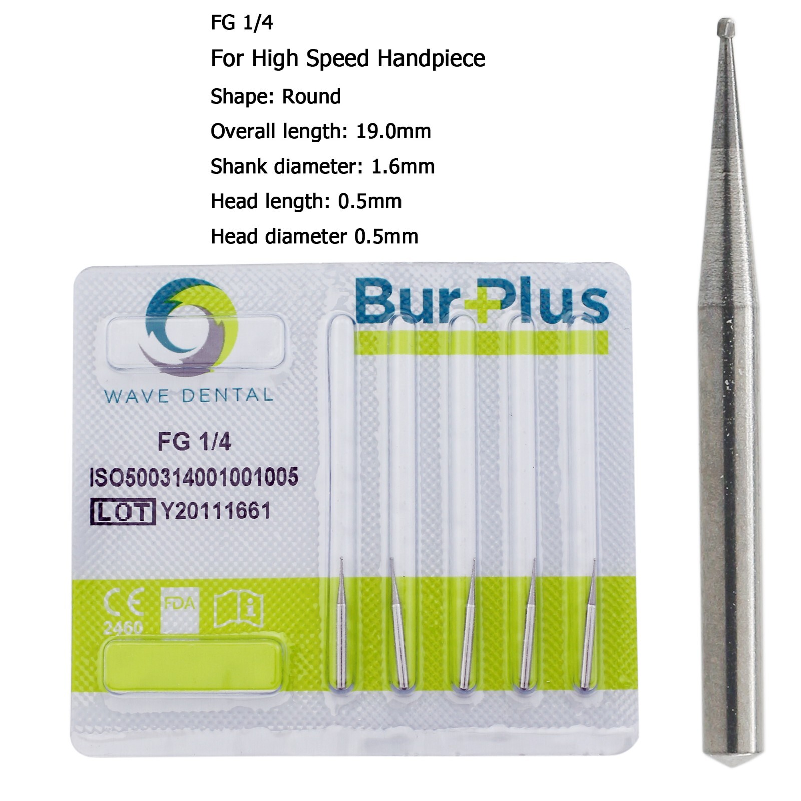 Wave Dental Round Bur FG High Speed Carbide Burs Friction Grip FG 1/4 1/2 4 6 8 Wave Dental Round Bur FG High Speed Carbide Burs Friction Grip FG 1/4 1/2 4 6 8