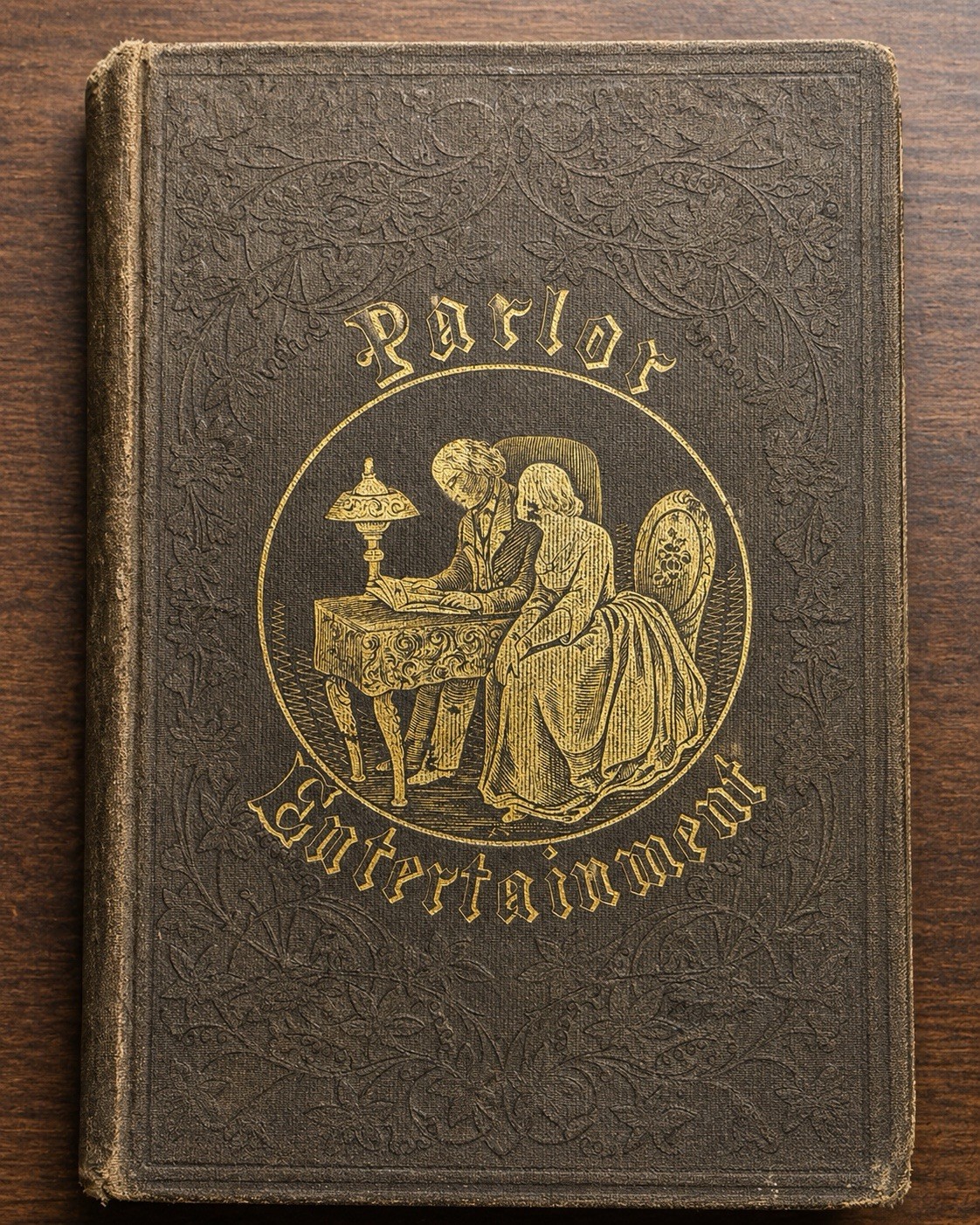 Antique 1858 Mirror of Fortune Victorian Book Illustrated Parlor Entertaining