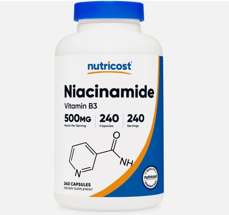 Nutricost Niacinamide (Vitamin B3) 500mg, 240 Capsules - Flush Free, Gluten Free