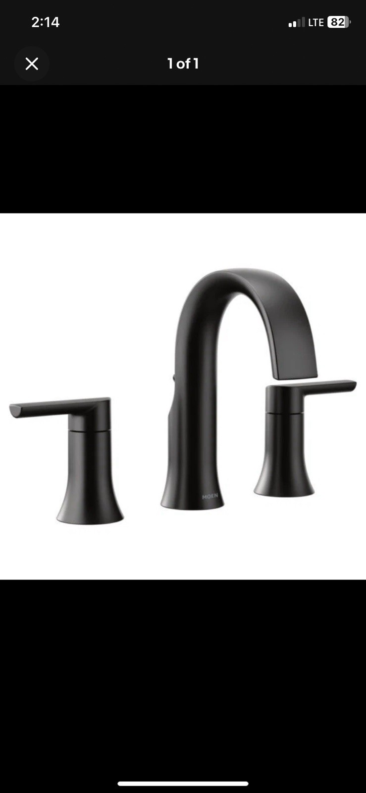 Moen TS6925BL Doux Two-Handle High Arc Bathroom Faucet - Matte Black Moen TS6925BL Doux Two-Handle High Arc Bathroom Faucet - Matte Black