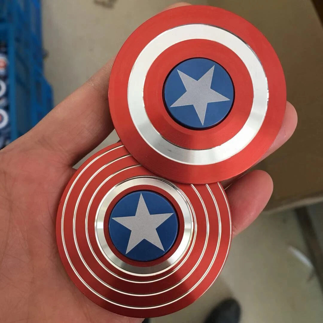 New Round American Captain Fingertip Gyro Shield Alloy Spinner Decompression New Round American Captain Fingertip Gyro Shield Alloy Spinner Decompression