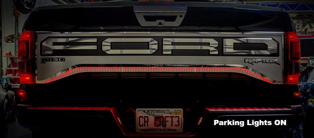 2017-2018 Ford Raptor Custom Illuminated Tailgate Plate 2017-2018 Ford Raptor Custom Illuminated Tailgate Plate