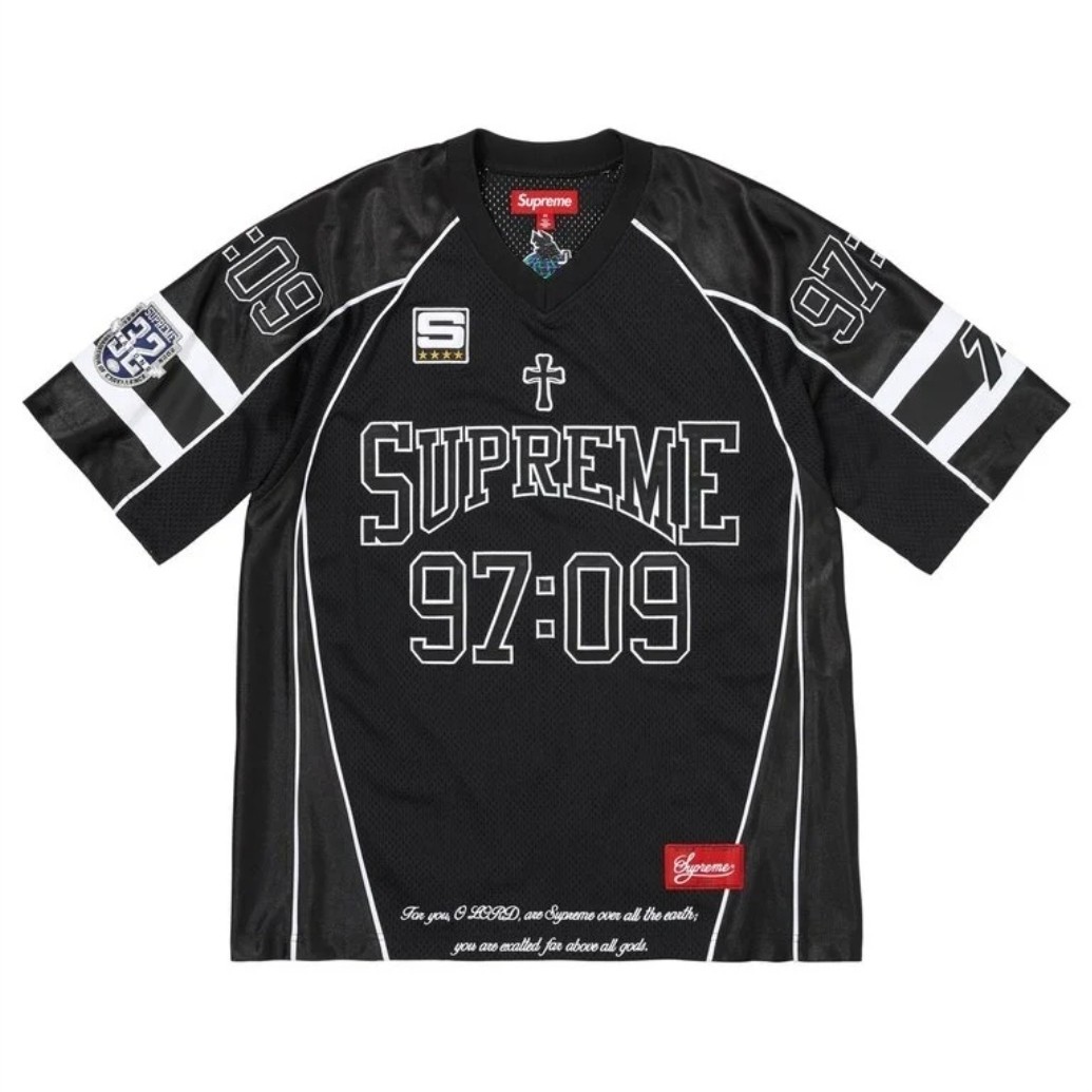 Supreme FW26 Jesus Disciples Football Jersey (Black) Size Small Jesus Christ New Supreme FW26 Jesus Disciples Football Jersey (Black) Size Small Jesus Christ New