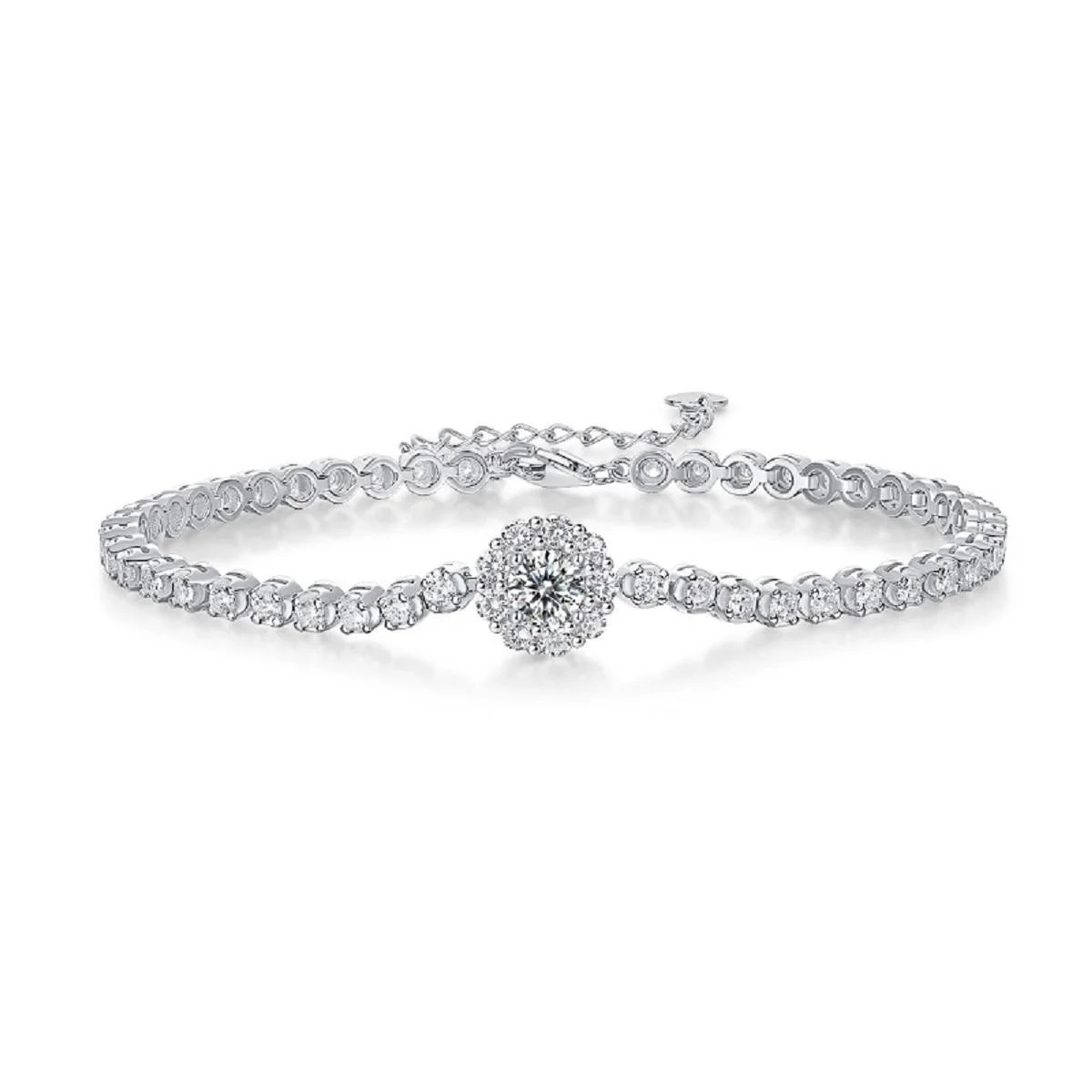 Fifty8 Moissanite Pave Bracelet 925 Silver Magpie Bridge