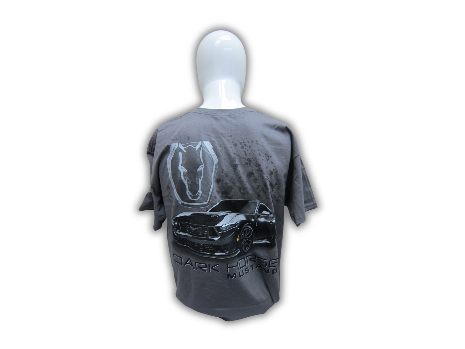 Ford Mustang Collection Dark Horse Text & Graphic Shirt Gray Official Licensed