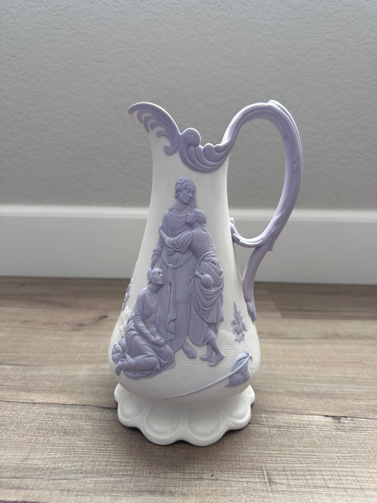 Vintage Naomi and Her Daughter's in law Sam Alcock & CO. Pitcher Biblical Scene