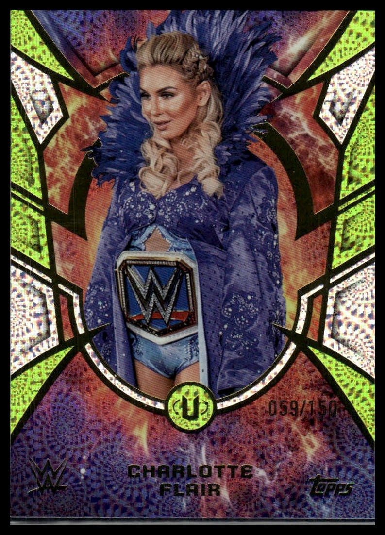 2026 Topps Universe WWE Charlotte Flair Grand Entrances Neon Green Vortex #/150 2026 Topps Universe WWE Charlotte Flair Grand Entrances Neon Green Vortex #/150