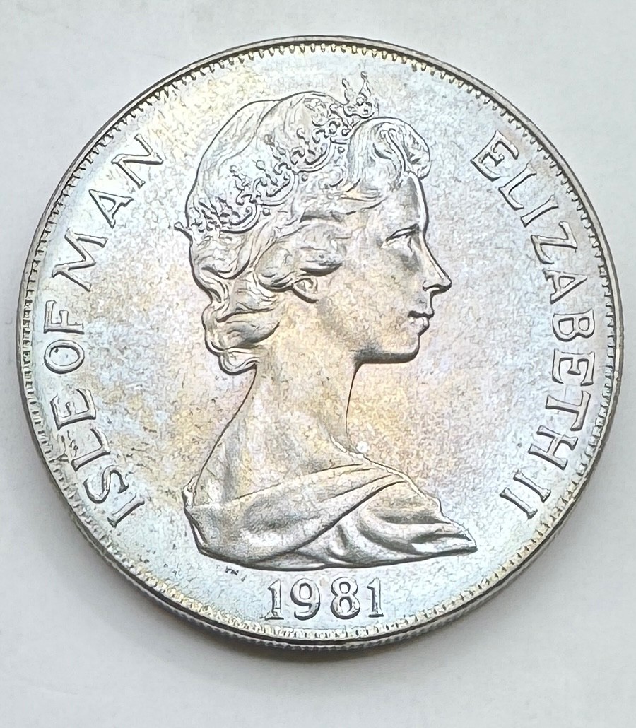 1981 Isle Of Man One Crown Coin - One Crown Coin - Ships Free 1981 Isle Of Man One Crown Coin - One Crown Coin - Ships Free