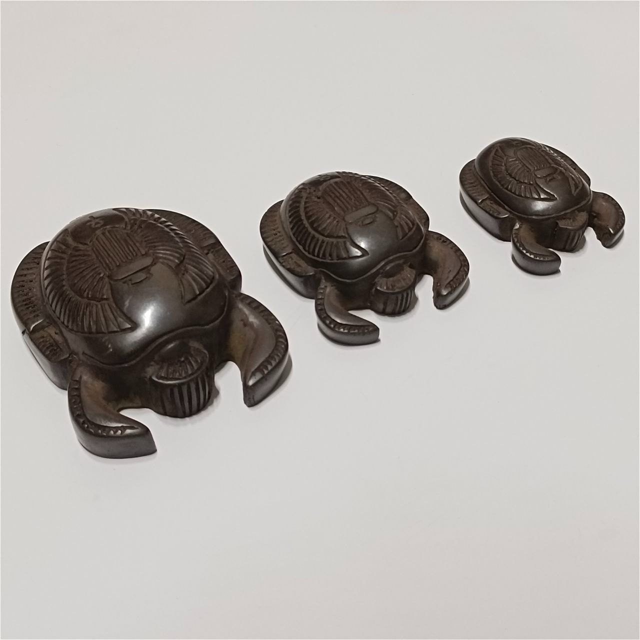 Egypt Scarab Beetle Set of 3, Vintage Style Collectible Decor Display Gift Art Egypt Scarab Beetle Set of 3, Vintage Style Collectible Decor Display Gift Art