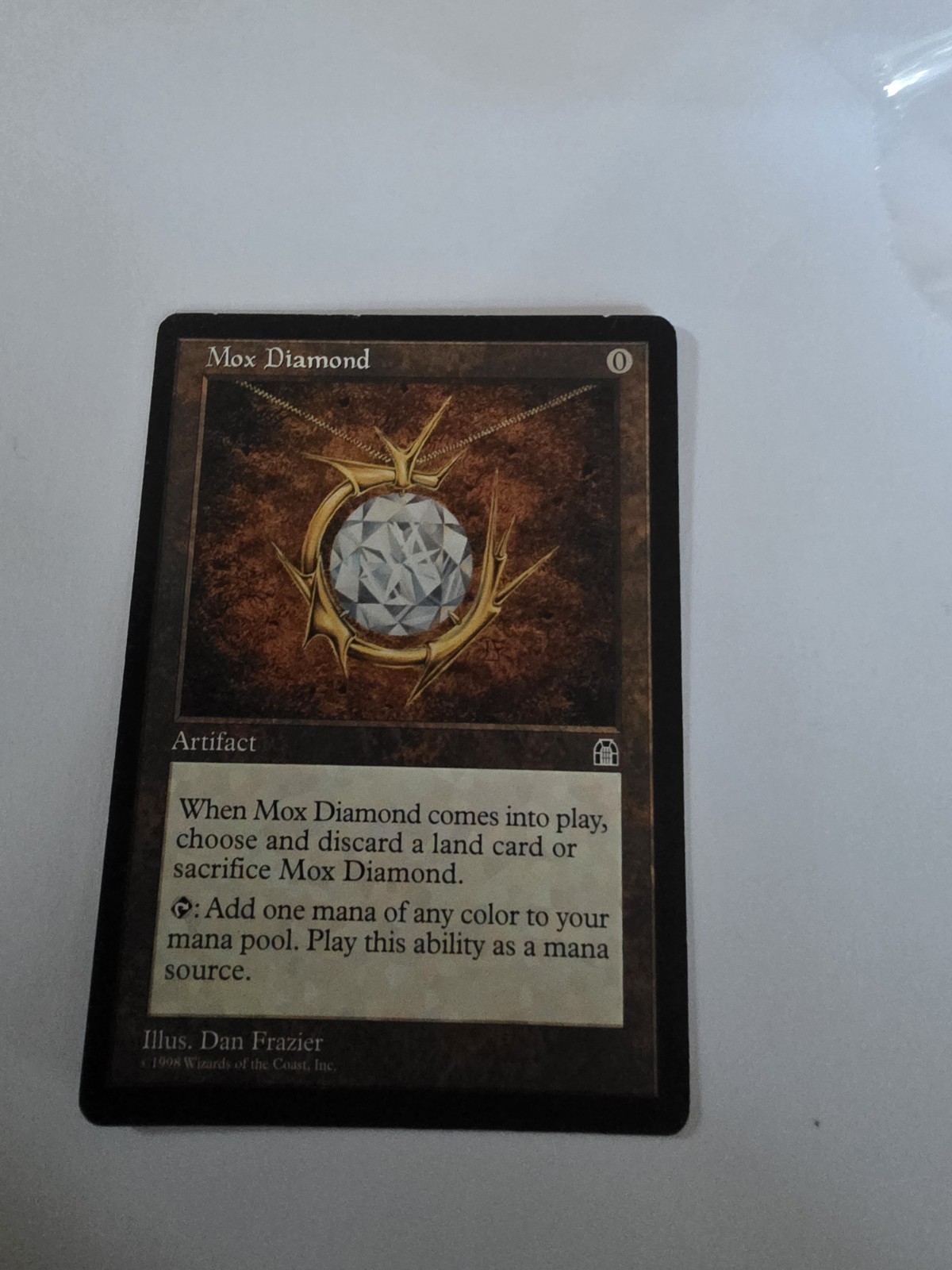 1998 Magic: The Gathering Mox Diamond Stronghold Card Very Lightly Played