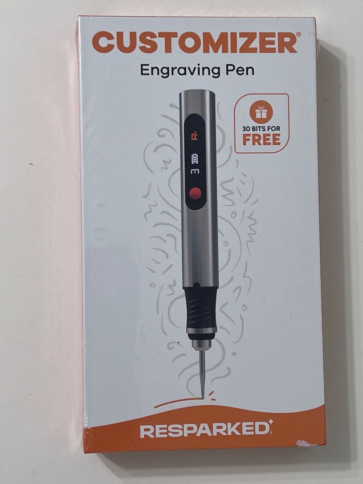 Resparked Customizer Engraving Pen - New Sealed - 30 Bits Included