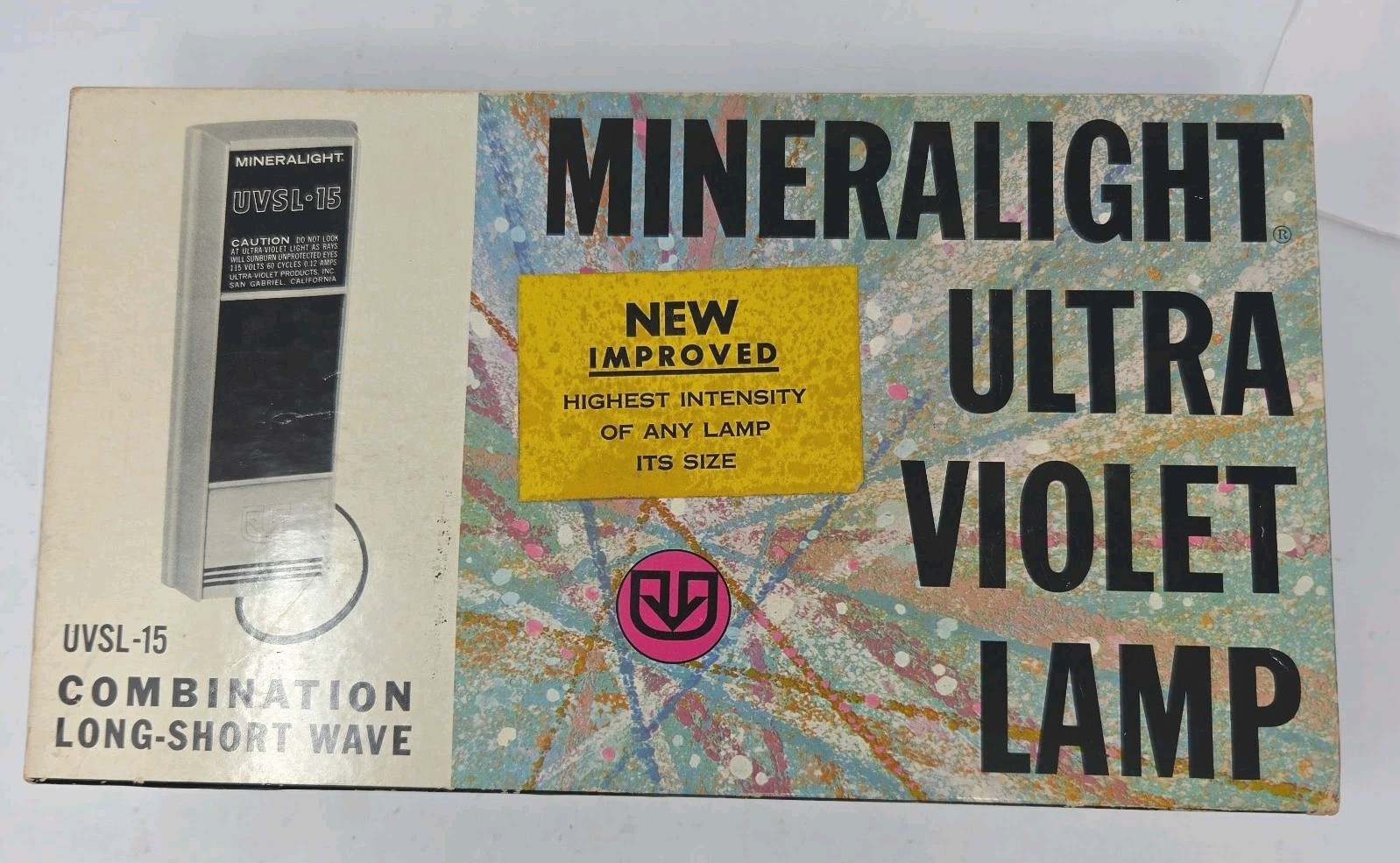 Vintage Mineralight UVS-15 Shortwave UV Lamp Complete W/box Worked. New Bulb