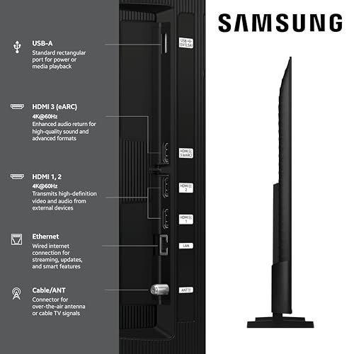 BLACK - SAMSUNG 43-INCH CLASS QLED Q7F SERIES SAMSUNG VISION AI SMART TV (2025