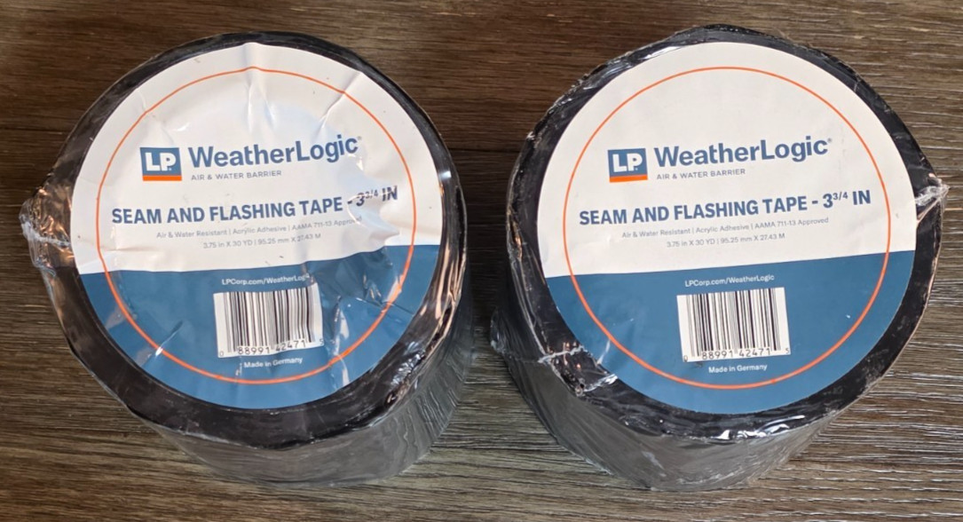 2 Rolls LP WeatherLogic Seam And Flashing Tape 3.75 In X 30 YD Waterproof