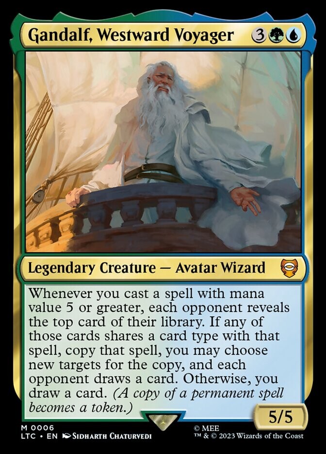 Gandalf, Westwar Voyager 0006 Mythic Foil Lord of the Rings Commander MTG NM Gandalf, Westwar Voyager 0006 Mythic Foil Lord of the Rings Commander MTG NM