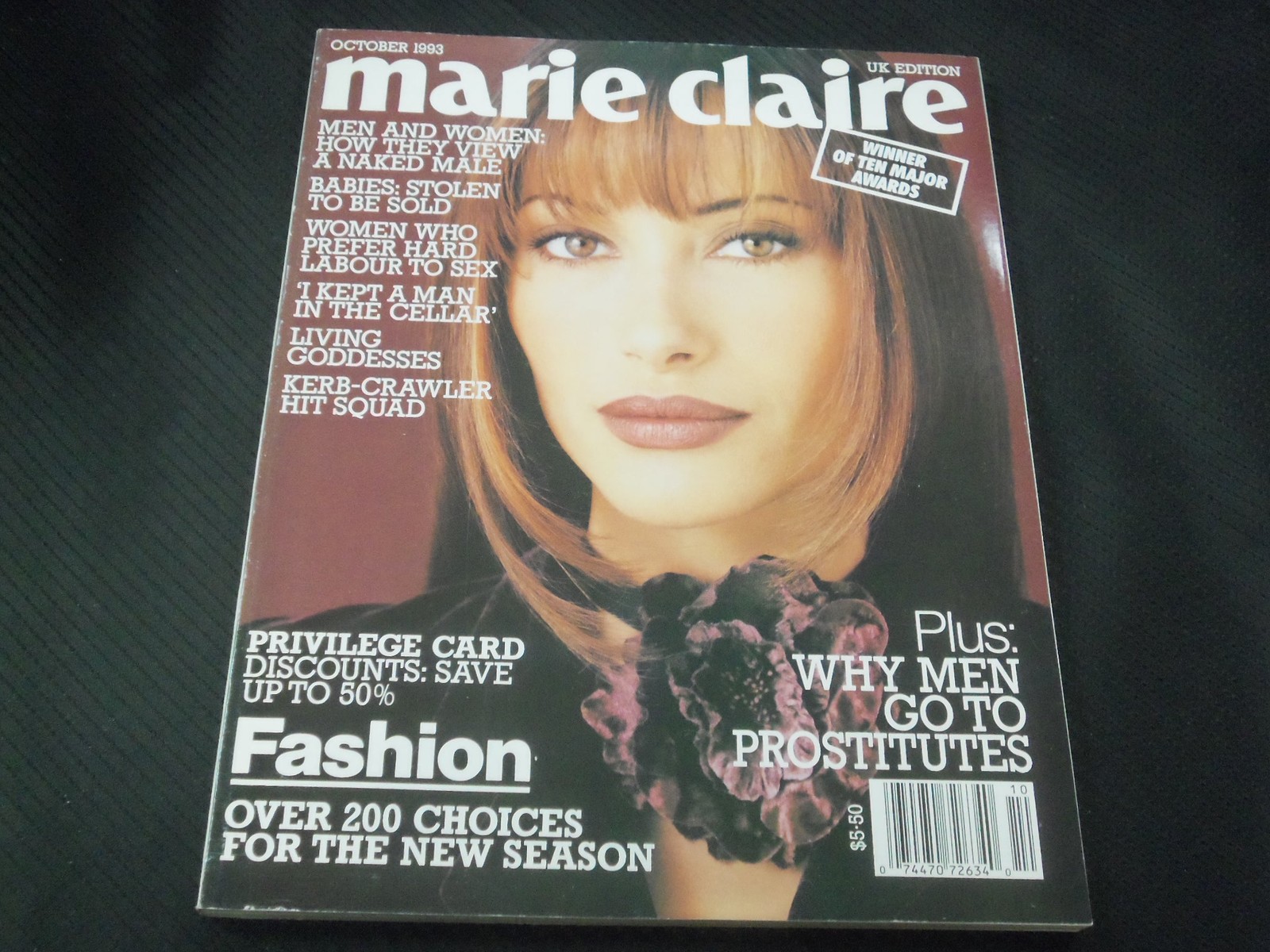 1993 OCTOBER MARIE CLAIRE UK EDITION MAGAZINE - IRENE COVER - O 6003 1993 OCTOBER MARIE CLAIRE UK EDITION MAGAZINE - IRENE COVER - O 6003