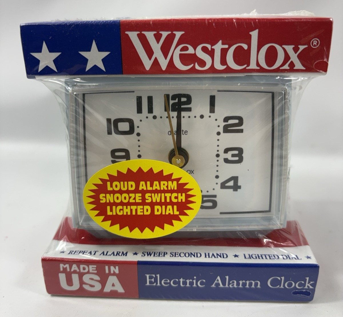 VTG Westclox Bold II Dialite Electric Alarm Clock 22286 Baby Blue USA NOS Sealed VTG Westclox Bold II Dialite Electric Alarm Clock 22286 Baby Blue USA NOS Sealed