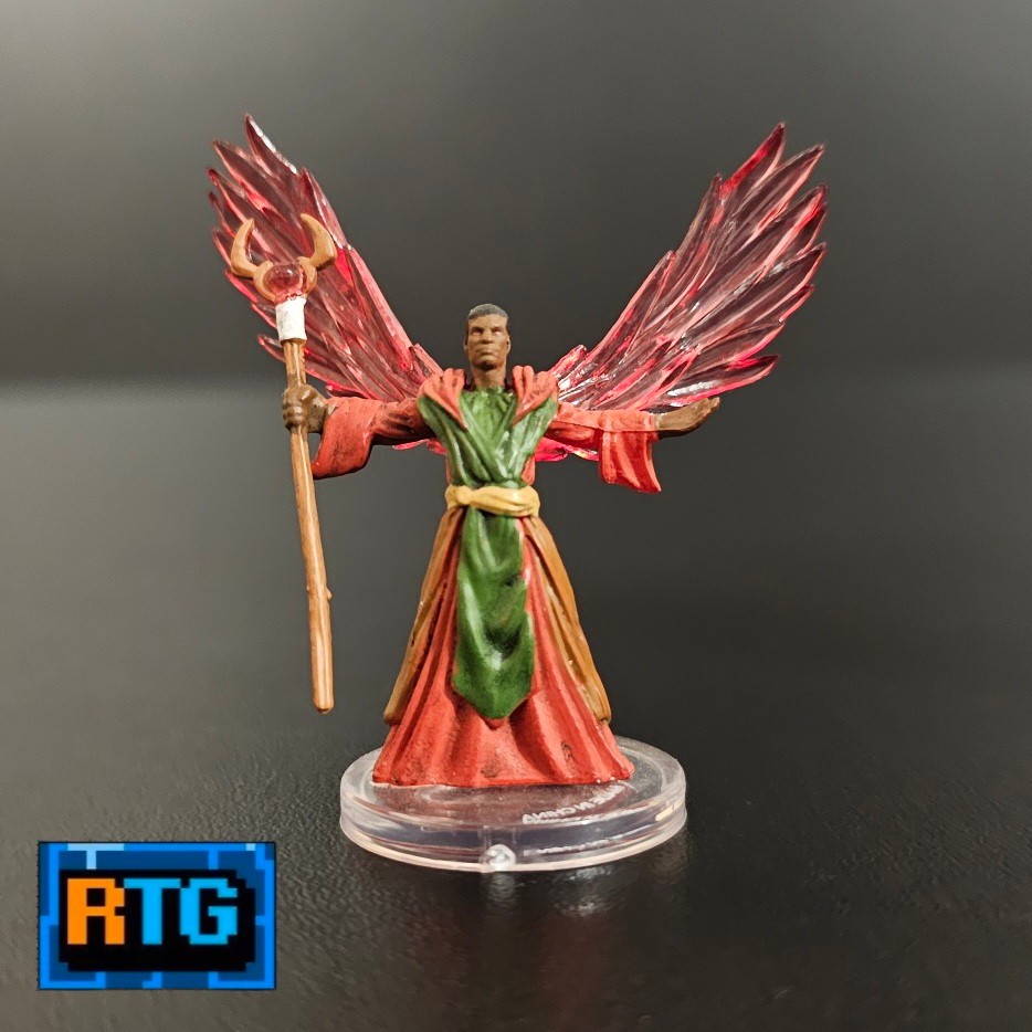 D&D Miniature - Aasimar #15 - Dungeons and Dragons - Winged Mage Wizard - RPG