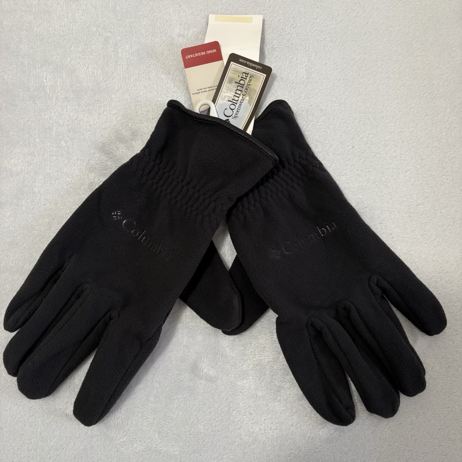 NWT Columbia Peak Expedition II Fleece Gloves Men’s Large Black Wind Resistant