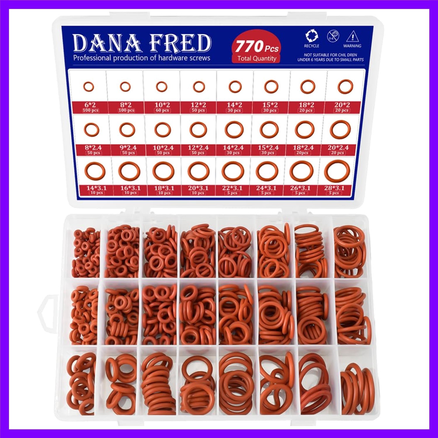 Red O-Rings Spacer Assortment Kit, Red Rubber O Ring Assortment Set for Car A... Red O-Rings Spacer Assortment Kit, Red Rubber O Ring Assortment Set for Car A...