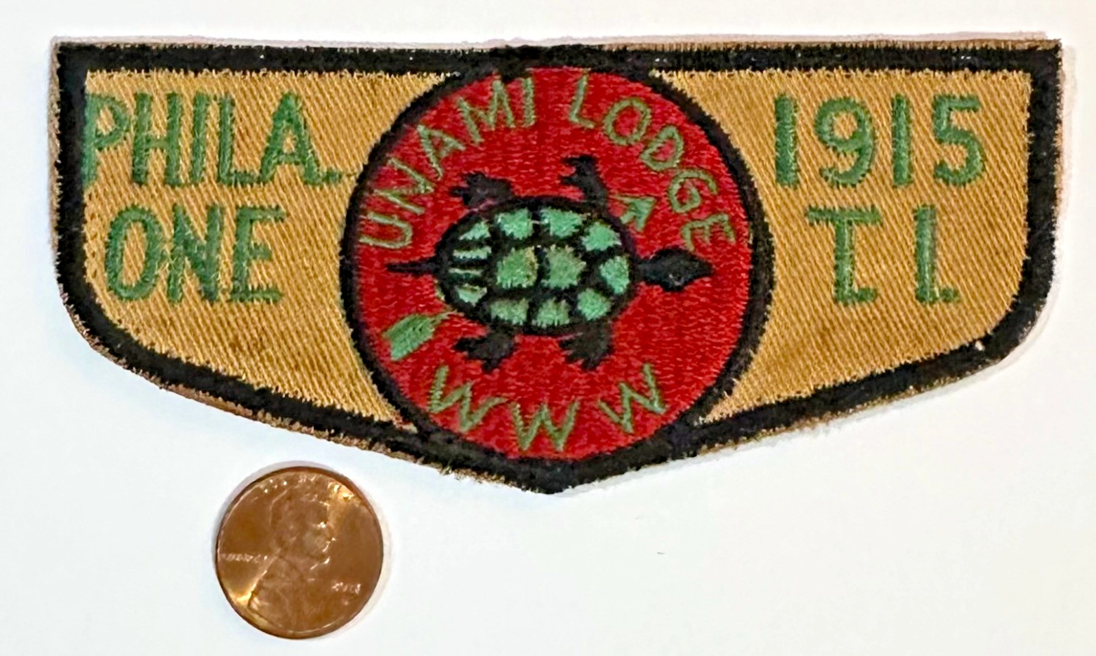 MERGED BOY SCOUT BSA OA UNAMI 1 43 8 CENTRAL NJ PA TWILL FF F1 FIRST FLAP