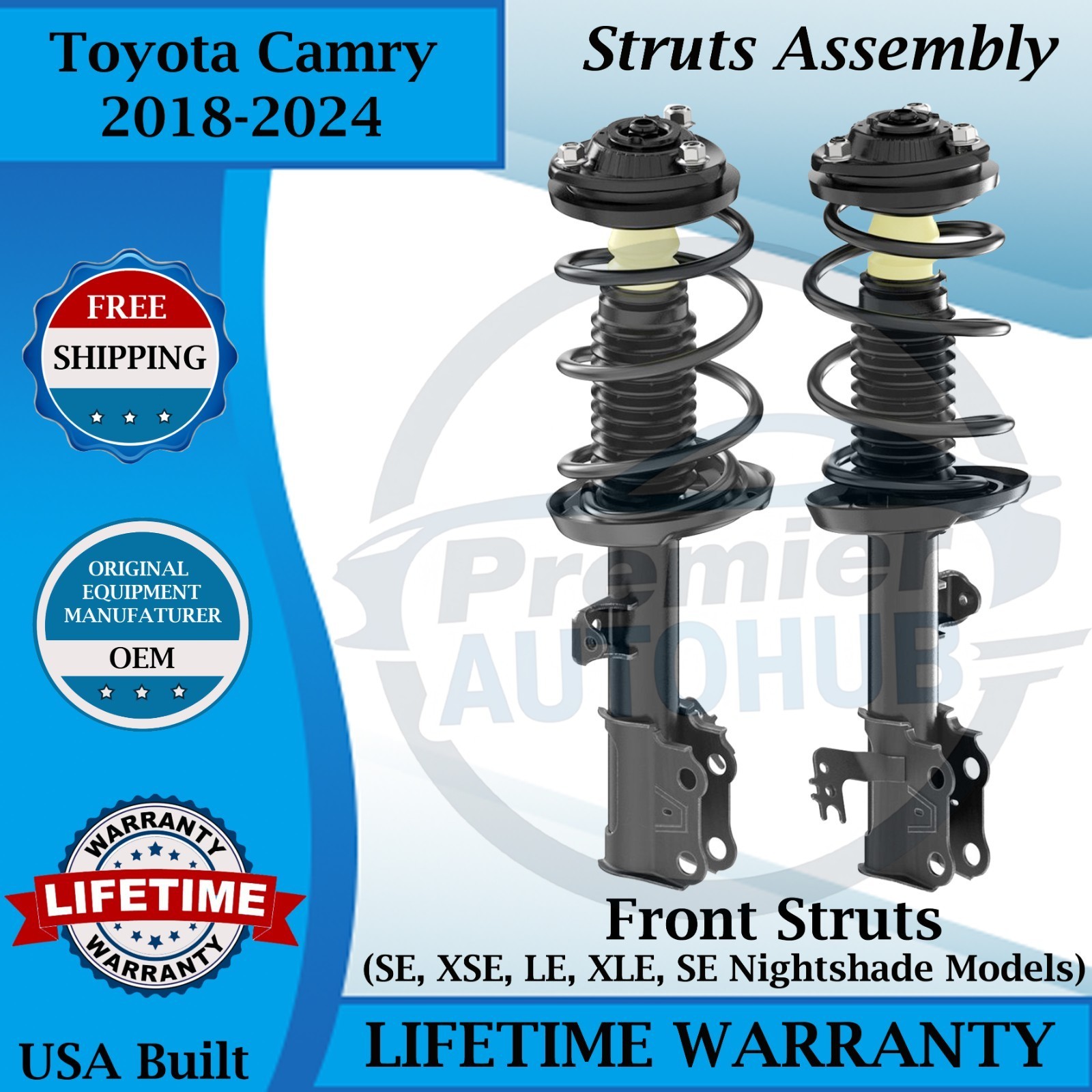 Monroe Genuine OEM Front Struts 2018-2024 Toyota Camry Lifetime Warranty