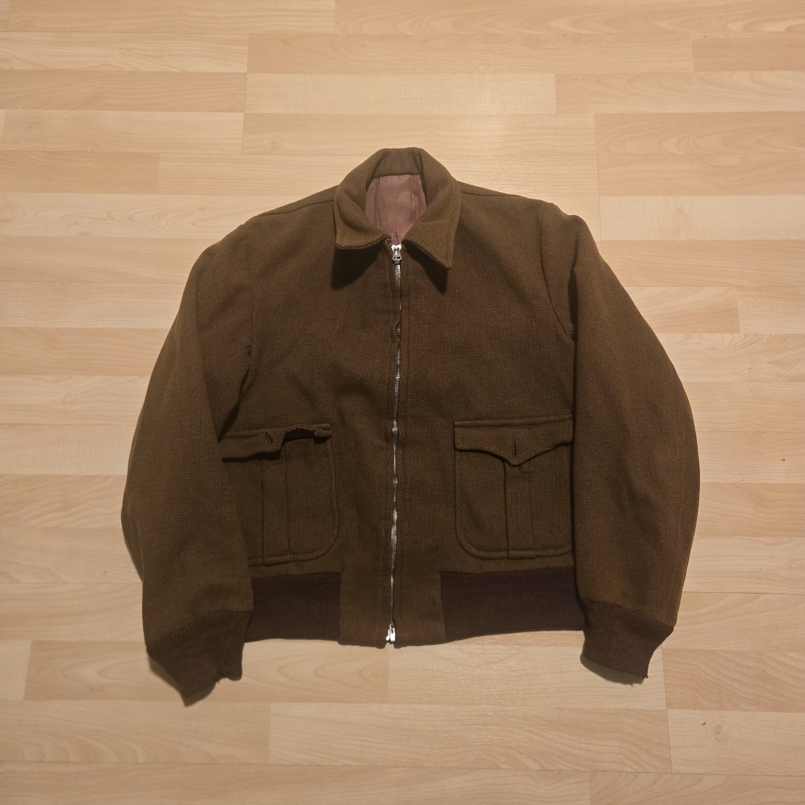 Vintage 1930\'s 1940\'s Unbranded Wool Zip Up Jacket, 30\'s 40\'s Workwear Mens Vintage 1930\'s 1940\'s Unbranded Wool Zip Up Jacket, 30\'s 40\'s Workwear Mens