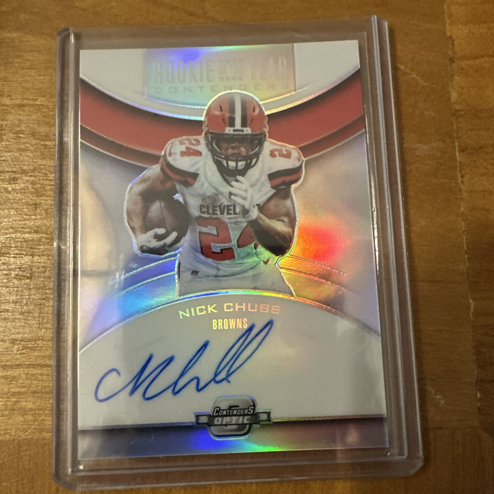 2018 Contenders Optic Holo Nick Chubb ROTY Auto 2018 Contenders Optic Holo Nick Chubb ROTY Auto