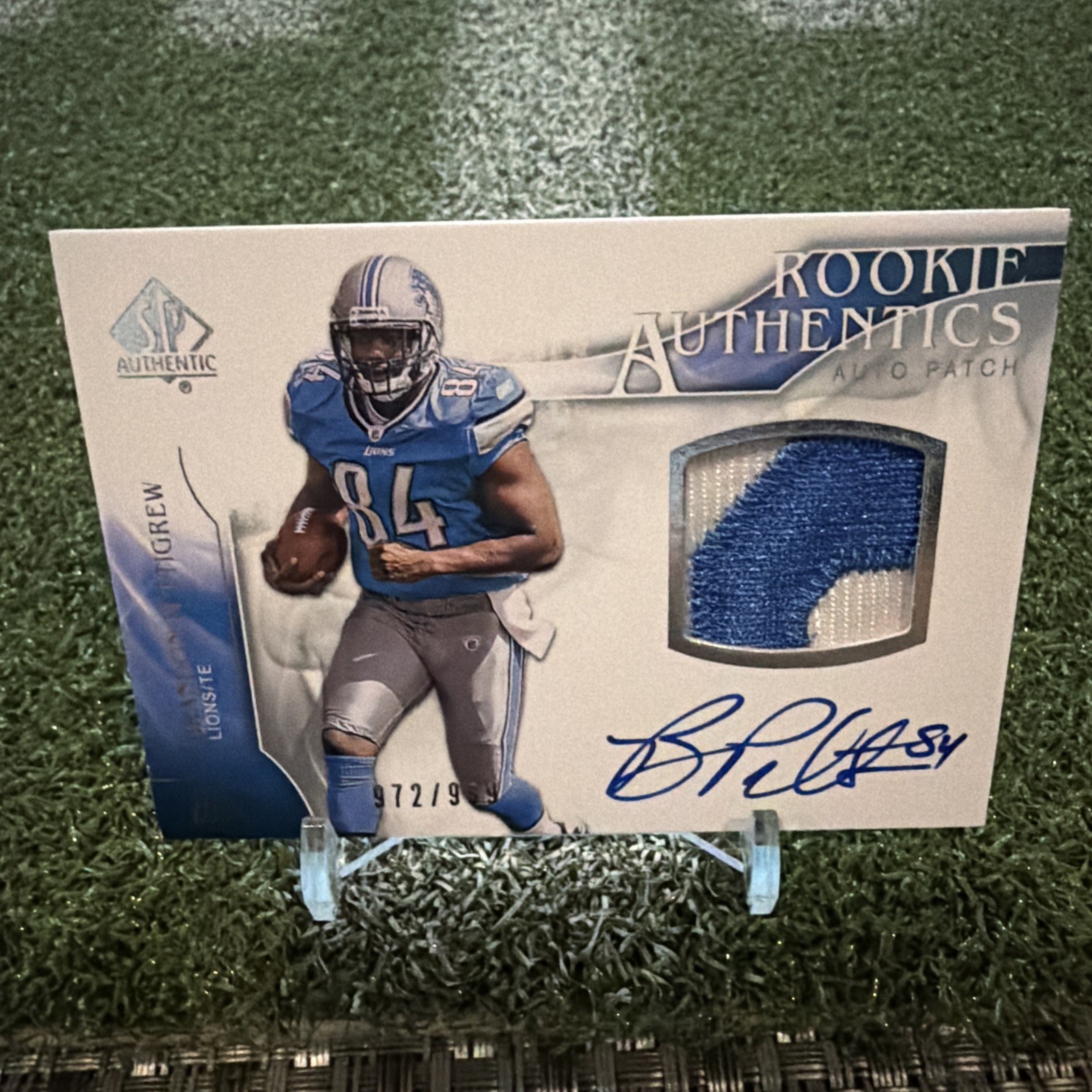2009 SP Authentic - Rookie Authentics Auto Patch Brandon Pettigrew #374 /999 RC
