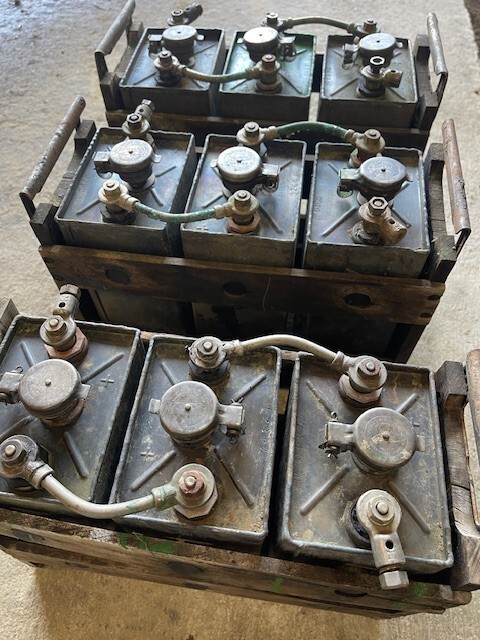 Antique Edison Nickel Iron Battery bank 12v Antique Edison Nickel Iron Battery bank 12v