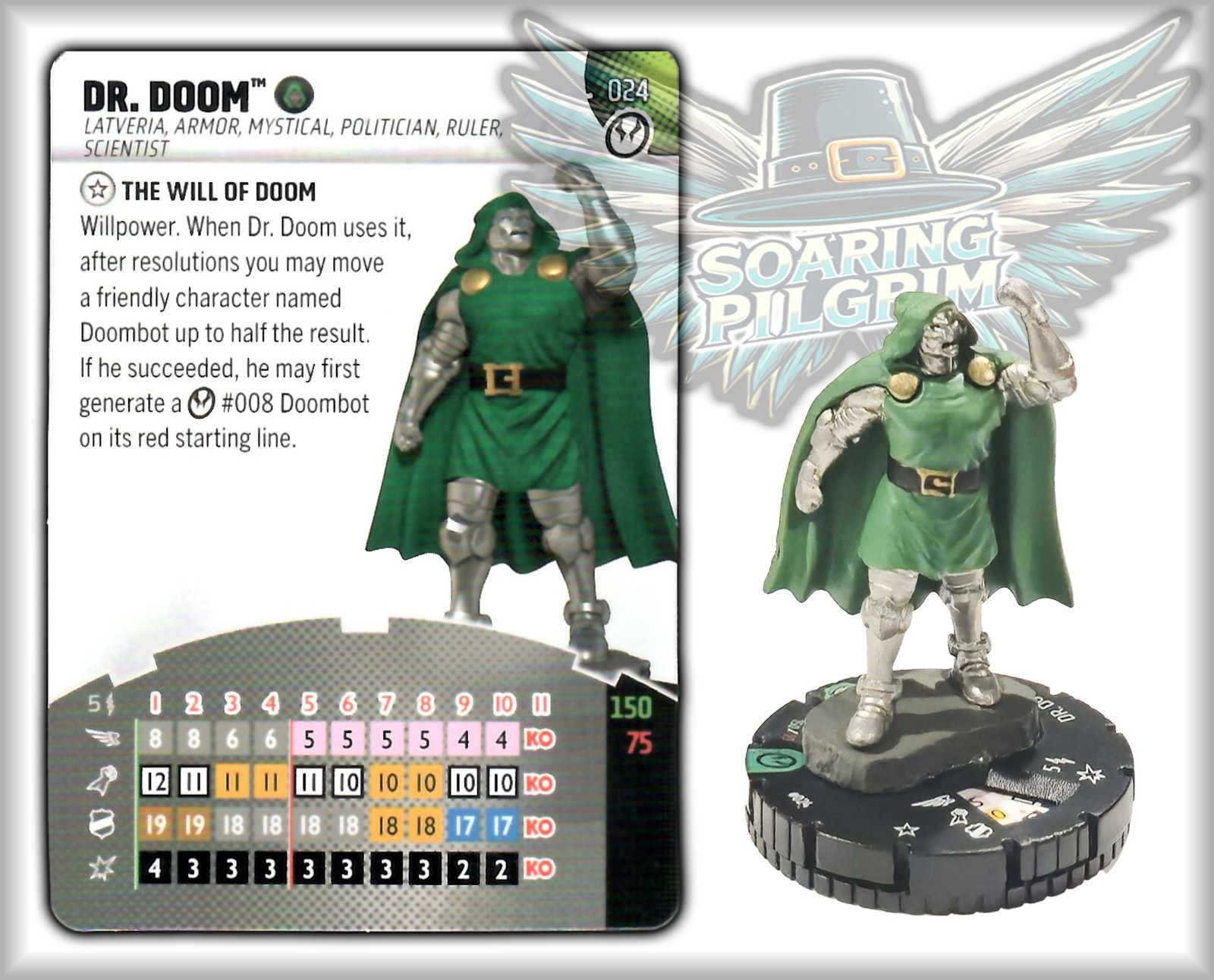 Marvel Heroclix DR. DOOM - 024 - UNCOMMON Thunderbolts Set