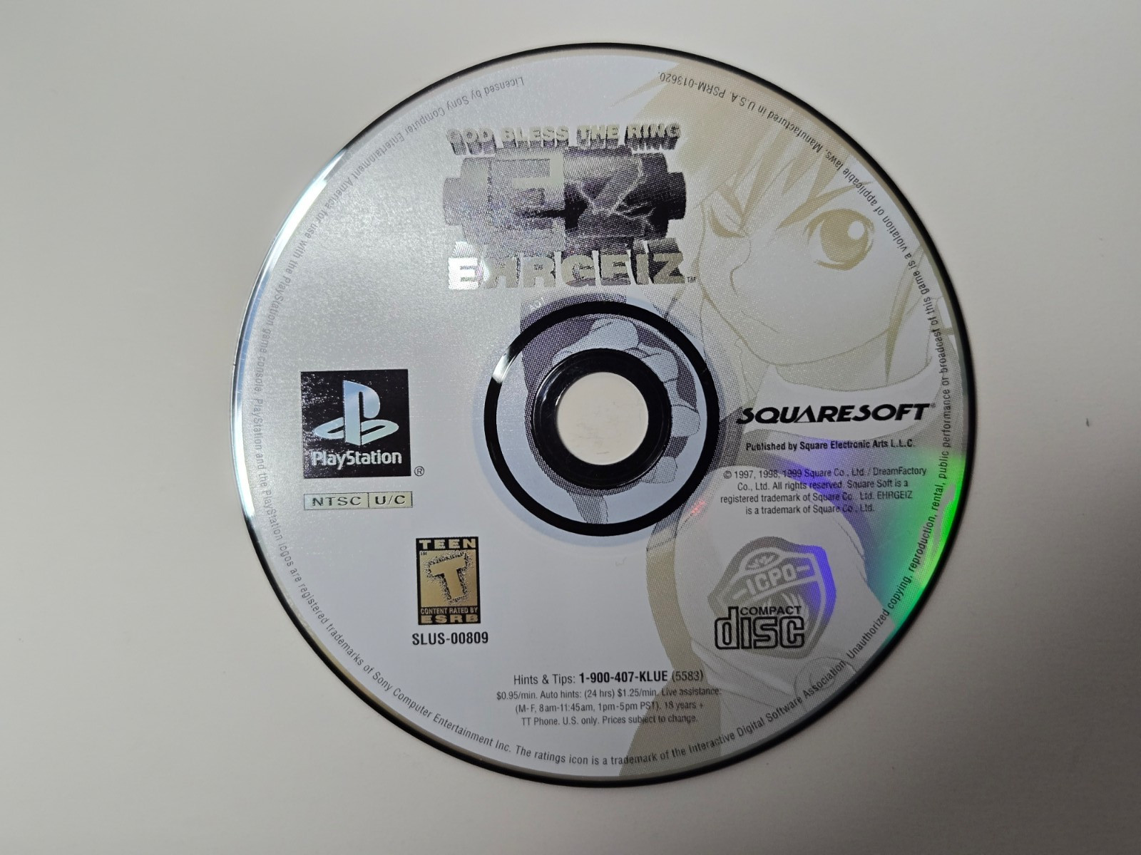 Sony Playstation 1 Ehrgeiz God Bless The Ring Game Disc Only Tested Working